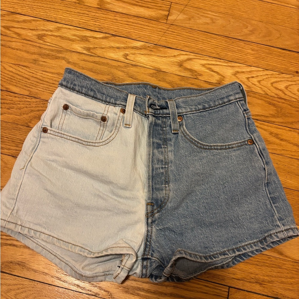 Levi's Two-Tone Blue Jean Shorts